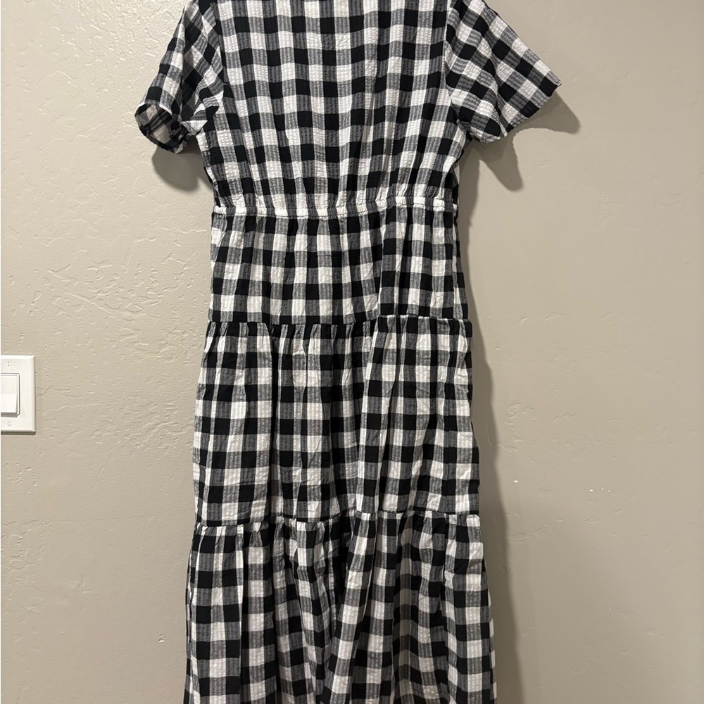 Croft & Barrow Black & White Checkered Dress - Picture 7 of 8
